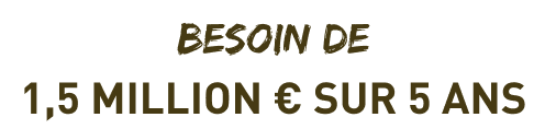 Besoin de 1,5 millions sur ans